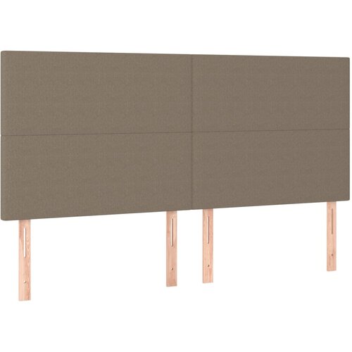 Maison Chic Posteljno vzglavje - Vzglavna omarica 4 kosa taupe 100x5x78/88 cm blago, (22076959) Slike