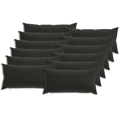 Jastuk s jastukom HEERLEN 12 kom. Crna Poliester - Crna 40 x 80 cm 12 Slike