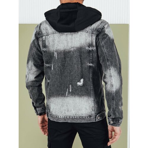 DStreet Men's Dark Grey Denim Jacket Slike