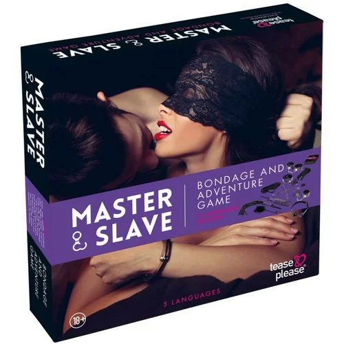 tease &amp; please Master & Slave - set za igru vezivanja (ljubičasto-crni)