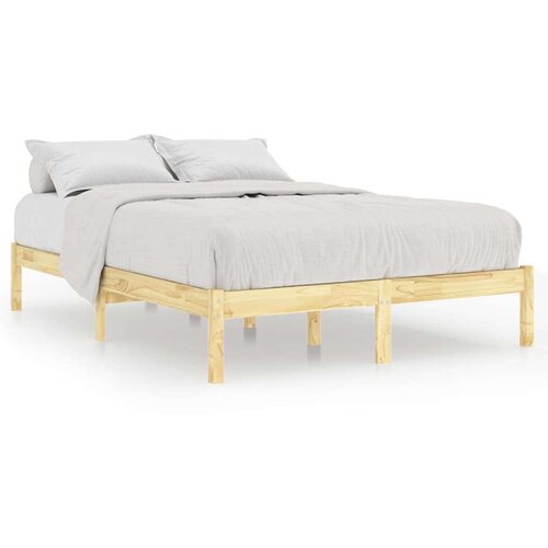 VidaXL Okvir za krevet od masivne borovine 135 x 190 cm UK bračni Slike