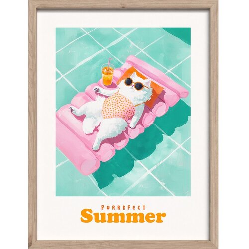 Styler Tiskana slika z okvirjem 30x40 cm Purrrfect &ndash; Cene