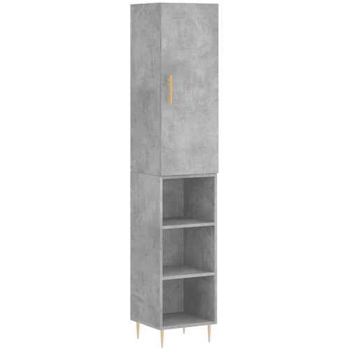 Maison Chic Visoka omara - Komoda - Predalnik betonsko siva 34,5x34x180 cm inženirski les, (21721122) Cene