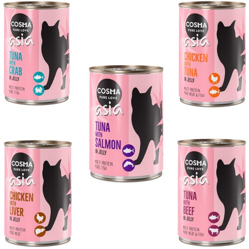 Cosma Varčno pakiranje Asia v želatini 12 x 400 g - Miks 1 (5 sort) Slike