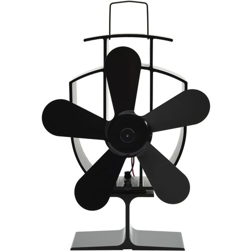  Ventilator za peć na toplinski pogon s 5 lopatica crni Cijene