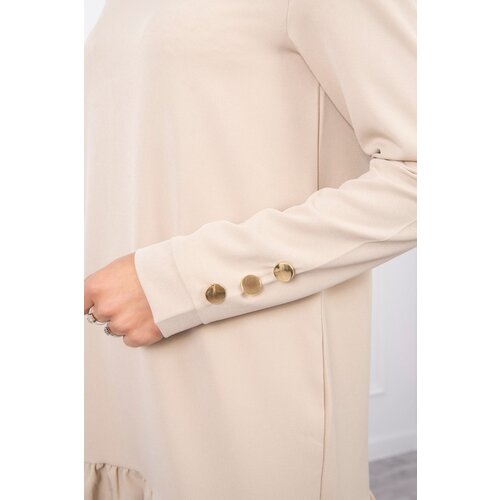 Kesi Dress with a flounce beige Cene