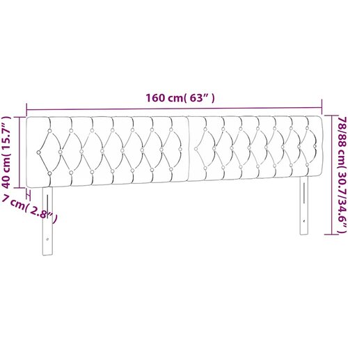  LED uzglavlje tamnozeleno 160x7x78/88 cm bar&amp;scaron;unasto Slike