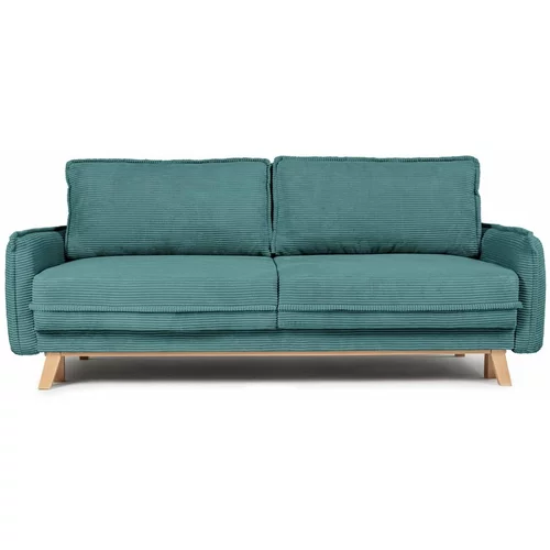 Bonami Selection Tirkizna sklopiva sofa od samta 218 cm Tori –