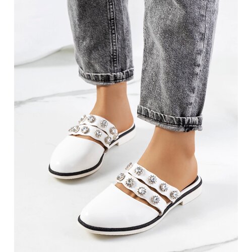 Gemre White flip-flops embellished with studs Asselt Cene