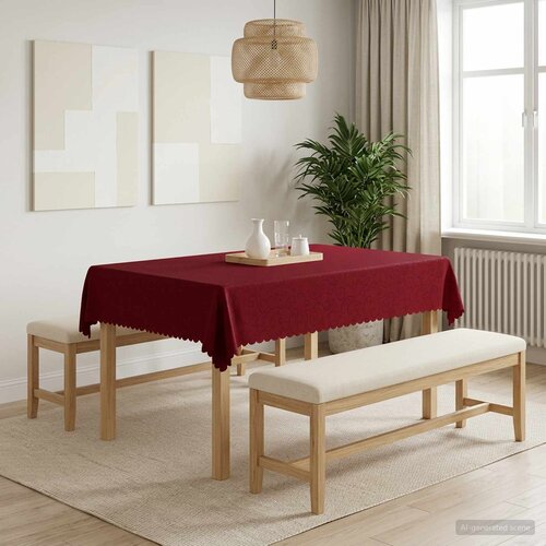  Tkanina za stol Pravokutni Vinska crvena 110 x 140 cm Cijene