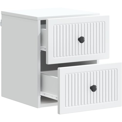  Noćni ormarić za montažu na zid 2 pcs Bijela 33 x 34,5 x 40 cm Slike