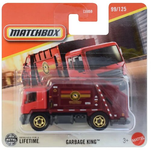 Mattel Matchbox: Garbage King rdeči mali avto 1/64 - Cene