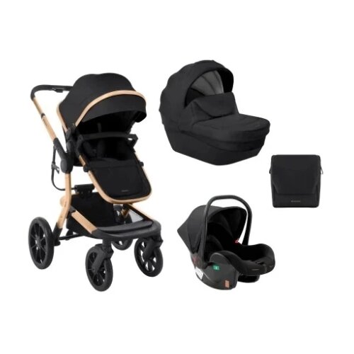 Kolica Irene premium 3in1 set sa I-SIZE autosedi&amp;scaron;tem i tvrdom korpom Black KKB11251 Slike
