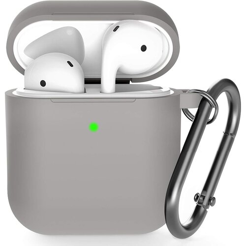 Venisymlis Silikonska torbica AirPods z obeskom za ključe, 360&amp;deg;C za&amp;scaron;čitna prevleka, odporna na udarce, (22102044) Slike