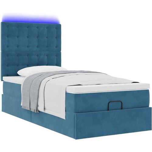 vidaXL Okvir kreveta s madracima tamnoplavi 90x190cm baršunasti Cene