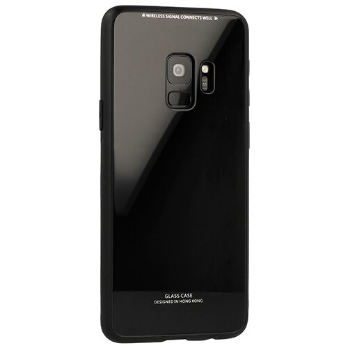  Zaščitni etui Glass Case za Samsung Galaxy A40 - črni Cene