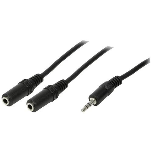 Logilink CA1046 utičnica audio priključni kabel 0.20 m crna (mat)