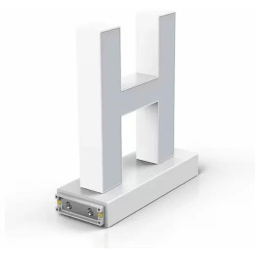 Abc LED črka H 75mm za sestavo napisa Arial 6500K "klik" bela