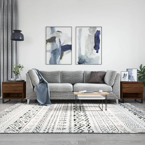 vidaXL Klubska mizica 2 kosa rjav hrast 50x46x50 cm inženirski les Cene