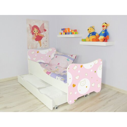 Made in Poland Dečiji krevet Happy Kitty sa fiokom- Kitty 160x80cm Cene