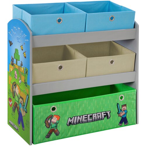 Minecraft OTRO&amp;Scaron;KA POLICA 60/63,5/30 cm modra, siva, zelena, večbarvno Slike