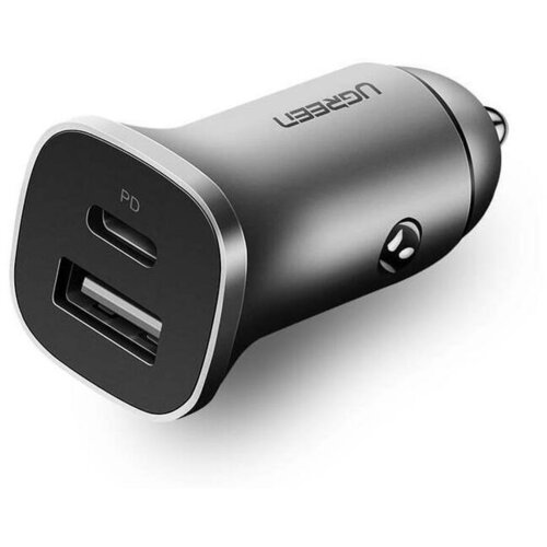 Ugreen USB-C PD+USB-A QC 24W Fast Car Charger Gray Cijene