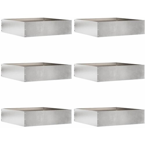 vidaXL Robovi trave 6 pcs srebrna 50 x 50 x 13 cm Nerjaveče jeklo Cene