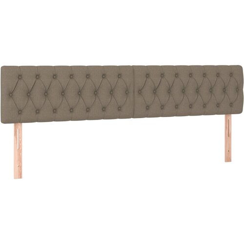Maison Chic Posteljno vzglavje - Vzglavna omarica 2 kosa taupe 100x7x78/88 cm blago, (22076982) Slike