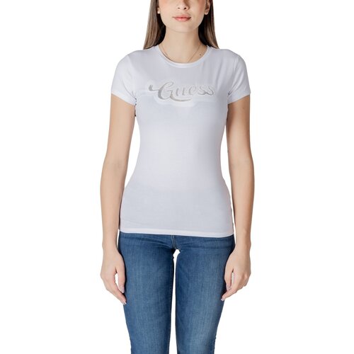 Guess Majice s kratkimi rokavi SS DOT LOGO R3 W5GI47 KA0Q1 Bela Cene