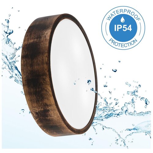  Kupatilsko plafonsko svetlo OAK SMOKY 3xE27/15W/230V IP54, prečnik 37,5 cm, hrast/braon Cene