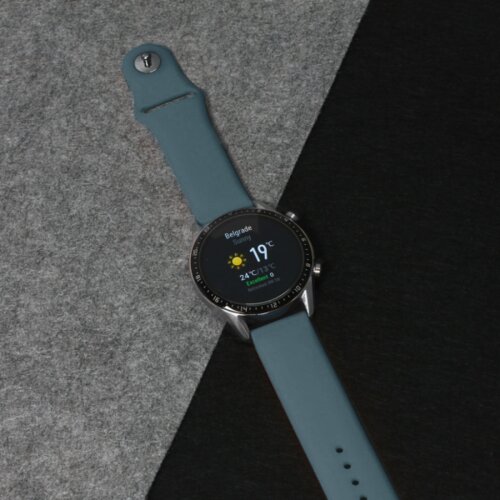  narukvica plain za smart watch 22mm tamno siva Cene