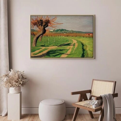  Slika - F&amp;eacute;lix Vallotton &amp;ndash; Vall&amp;eacute;e de la Cagne 120x80 U prirodnom drvenom okviru Slike