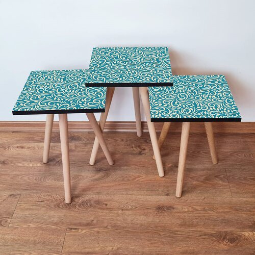 Hanah home Set 3 stočića 3Shp171 Blue Cene