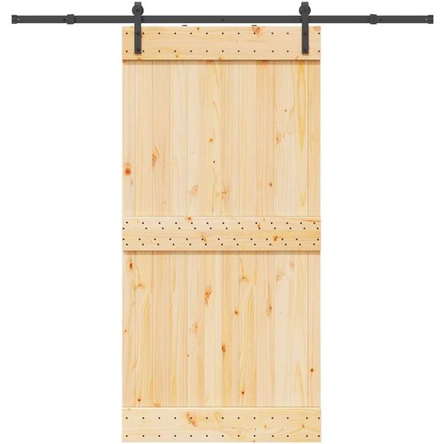  Klizna vrata s priborom za montažu 100x210 cm masivna borovina Slike