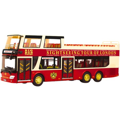  Double-decker Tour Bus 1:42 Metal Lights Red Cijene