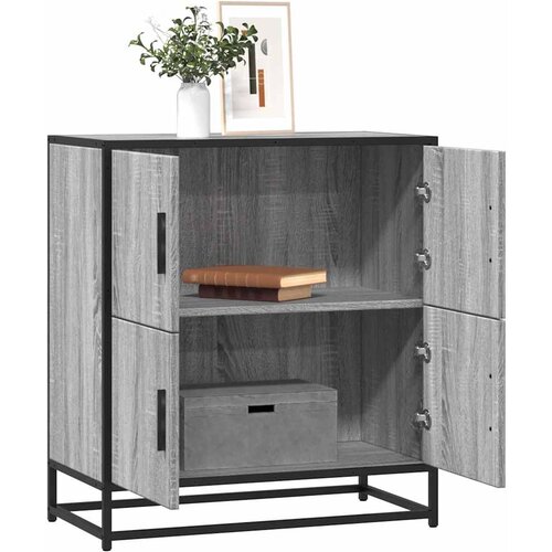 vidaXL Komoda siva sonoma 68x35x76 cm inženirski les Cene