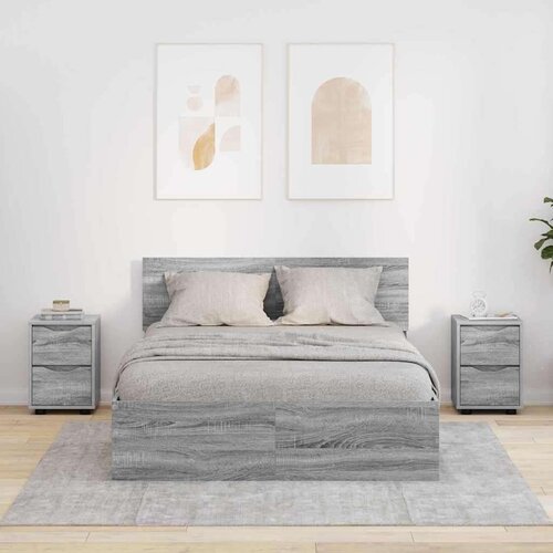  Posteljne mize s predalom 2 pcs Siva Sonoma 30,5 x 30 x 43 cm, (5000091610) Cene