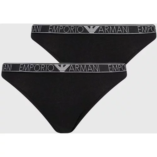 Emporio Armani Underwear Tangice 2-pack črna barva