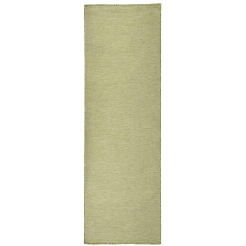 vidaXL Vanjski tepih ravnog tkanja 80 x 250 cm zeleni Cene