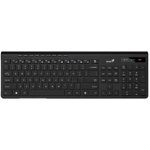 Genius SlimStar 7230 US crna bežična tastatura sa numeričkim blokom Slike