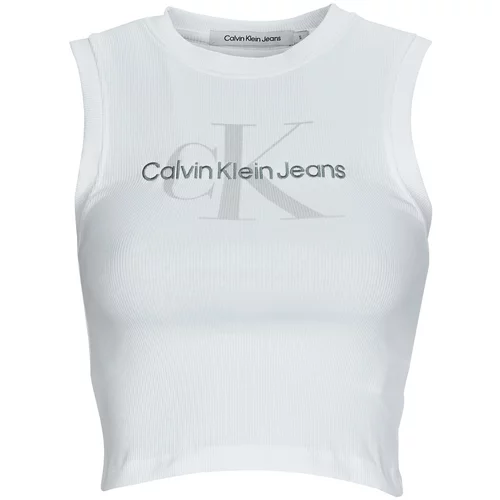 Calvin Klein Jeans Majice s kratkimi rokavi ARCHIVAL MONOLOGO RIB TANK TOP Bela