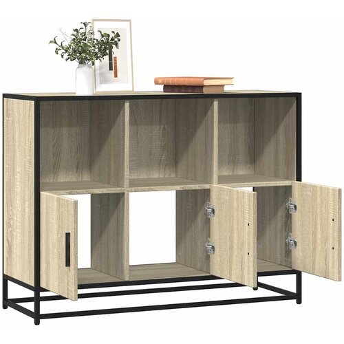 VidaXL Komoda sonoma hrast 100x35x76 cm inženirski les Slike