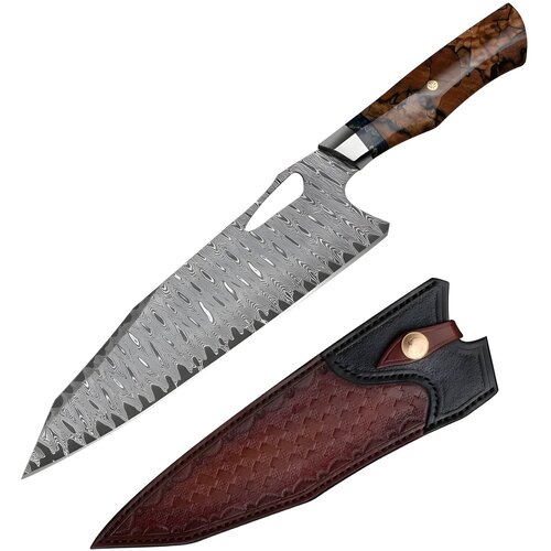 Oem Damaščanski kuhinjski nož HARAHU TA-26679 - Rjava Cene