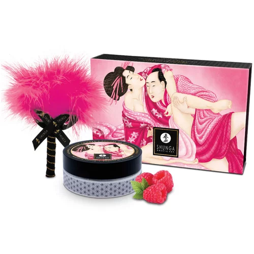 Shunga Edible Massage Powder Kit Raspberry