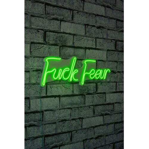 Wallity Dekorativna LED rasveta Fuck Fear, 49x15.5x2cm, Zelena Cene