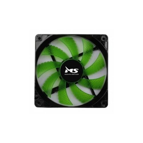 MS Industrial ventilator za kućište PC COOL LED Green, 12cm, 1000 rpm, MOLEX + 3 pin Slike