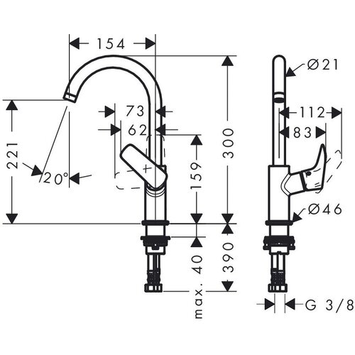 Hansgrohe 71131000 Logis 210 vrtljiva armatura za umivalnik Cene