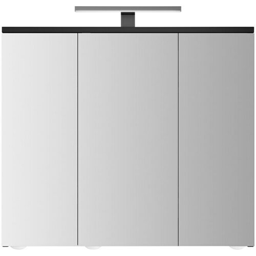 CAMARGUE Kupaonski ormarić s LED ogledalom Aragonit (Š x V: 72,2 x 68,2 cm, Drvo, Crna) Cijene