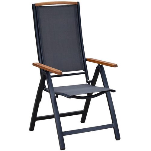 Gardenson VRTNI STOL akacija aluminij barve grafita, siva Slike