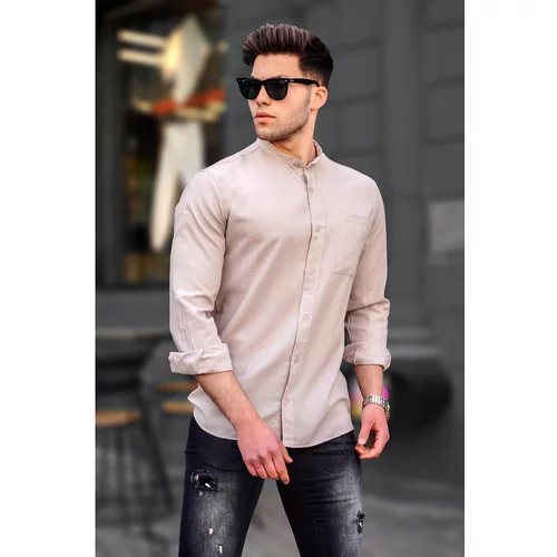 Madmext Shirt - Beige - Fitted